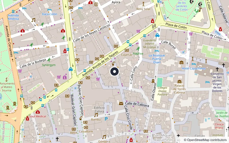 Ubicación de Oficina comercial en Córdoba capital sobre OpenStreetMap
